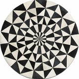 Multicolored Nordic Rug Lamb Wool Geometric Print Indoor Rug Anti-Slip Backing Pet Friendly Area Carpet for Decoration Black-White Clearhalo 'Area Rug' 'Modern' 'Rugs' Rug' 2300248