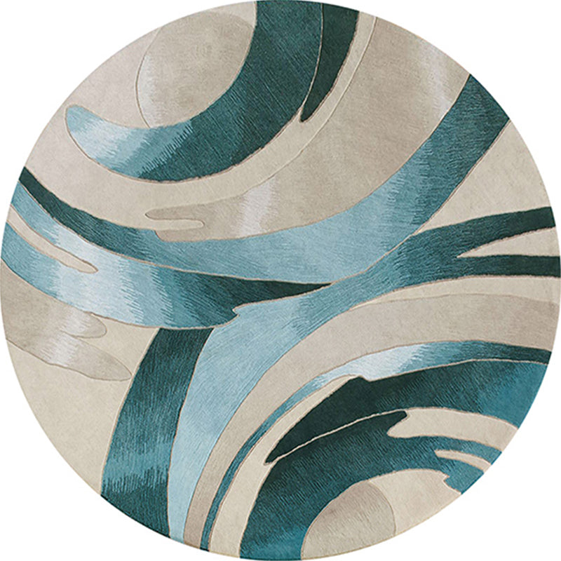 Multicolored Nordic Rug Lamb Wool Geometric Print Indoor Rug Anti-Slip Backing Pet Friendly Area Carpet for Decoration Green Clearhalo 'Area Rug' 'Modern' 'Rugs' Rug' 2300251