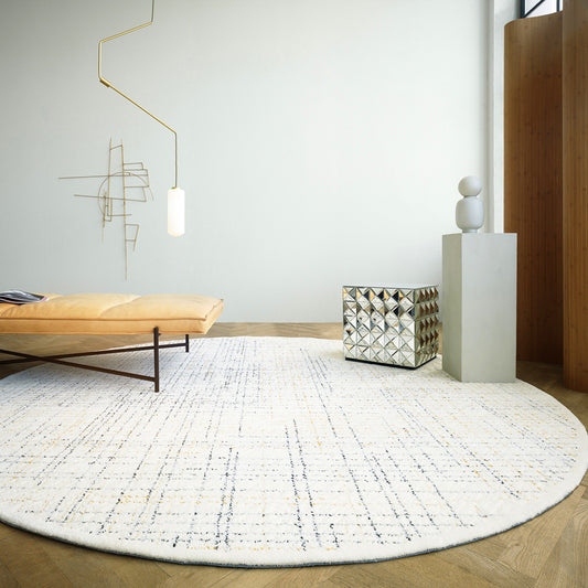 Nordic Decoration Rug Beige Plaid Printed Indoor Rug Polyster Non-Slip Backing Easy Care Area Carpet Beige Clearhalo 'Area Rug' 'Modern' 'Rugs' Rug' 2300253