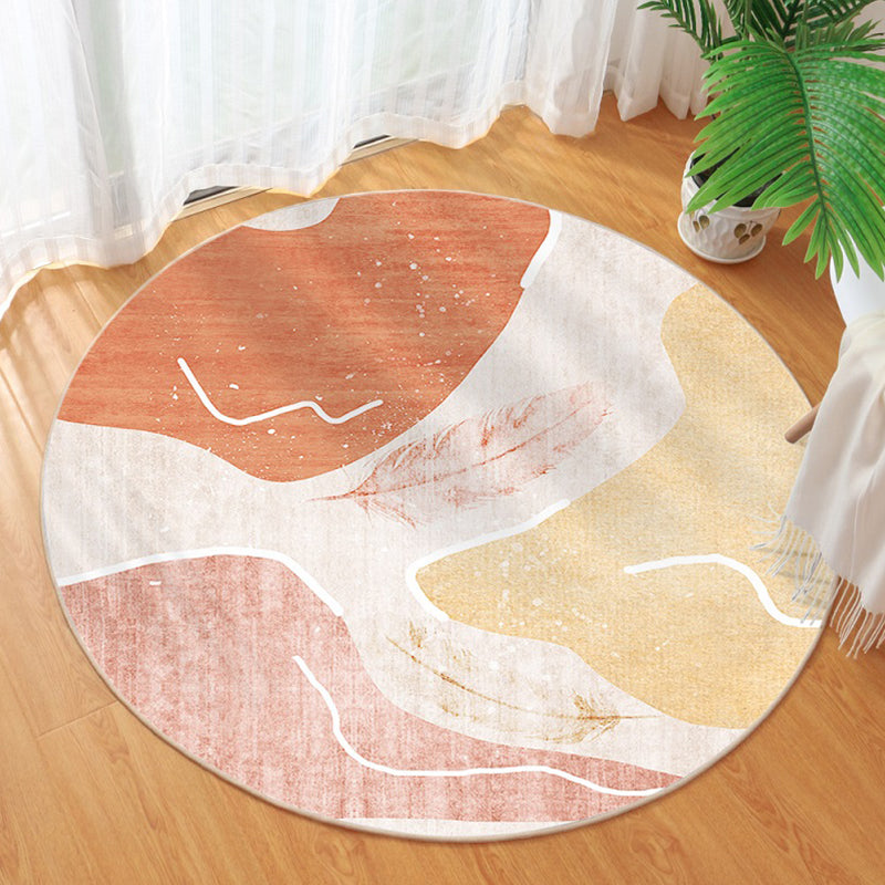 Cute Bedroom Rug Multi Colored Cartoon Printed Area Carpet Synthetics Non-Slip Backing Washable Indoor Rug Yellow Clearhalo 'Area Rug' 'Modern' 'Rugs' Rug' 2300262