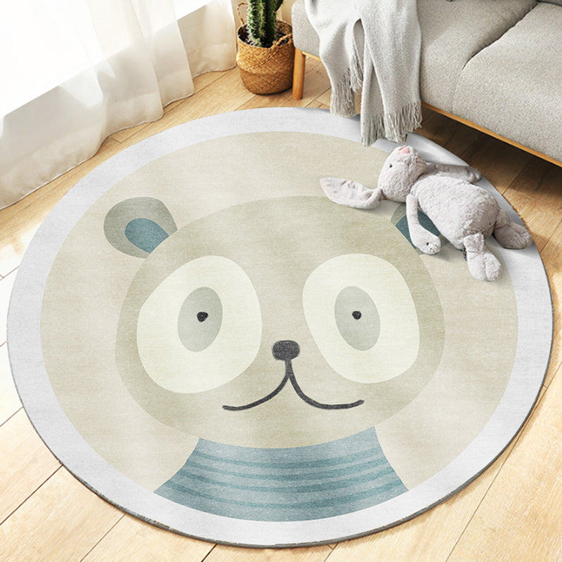 Cute Bedroom Rug Multi Colored Cartoon Printed Area Carpet Synthetics Non-Slip Backing Washable Indoor Rug Taupe Clearhalo 'Area Rug' 'Modern' 'Rugs' Rug' 2300267