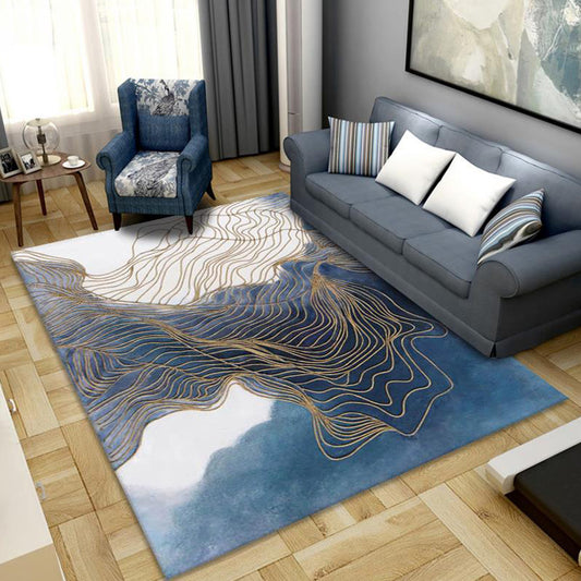 Multi-Color Living Room Rug Multi Colored Abstract Pattern Indoor Rug Polyster Pet Friendly Stain-Resistant Rug Blue Clearhalo 'Area Rug' 'Modern' 'Rugs' Rug' 2300320