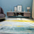 Modern Decoration Rug Multi Colored Abstract Patterned Area Carpet Polyster Non-Slip Backing Pet Friendly Rug Light Blue-Yellow Clearhalo 'Area Rug' 'Modern' 'Rugs' Rug' 2300333