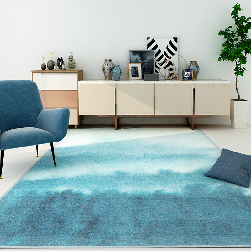Modern Decoration Rug Multi Colored Abstract Patterned Area Carpet Polyster Non-Slip Backing Pet Friendly Rug Sky Blue Clearhalo 'Area Rug' 'Modern' 'Rugs' Rug' 2300335