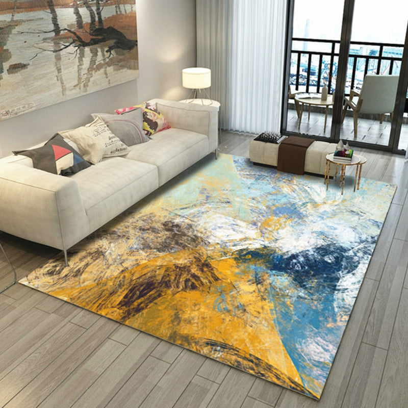 Nordic Home Decor Rug Multi Colored Abstract Pattern Area Rug Synthetics Non-Slip Backing Pet Friendly Carpet Ginger Clearhalo 'Area Rug' 'Modern' 'Rugs' Rug' 2300344