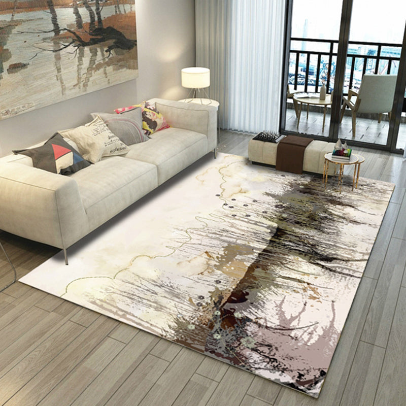 Nordic Home Decor Rug Multi Colored Abstract Pattern Area Rug Synthetics Non-Slip Backing Pet Friendly Carpet Brown Clearhalo 'Area Rug' 'Modern' 'Rugs' Rug' 2300346