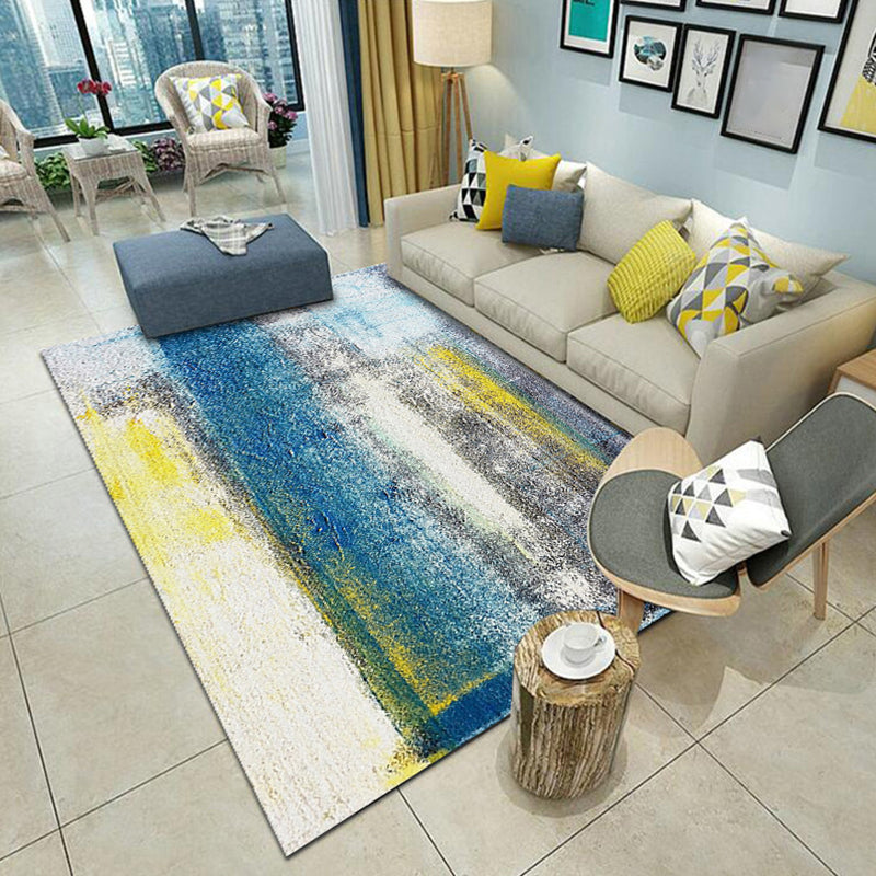 Nordic Home Decor Rug Multi Colored Abstract Pattern Area Rug Synthetics Non-Slip Backing Pet Friendly Carpet Clearhalo 'Area Rug' 'Modern' 'Rugs' Rug' 2300347