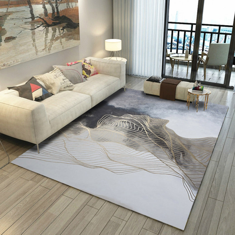 Nordic Home Decor Rug Multi Colored Abstract Pattern Area Rug Synthetics Non-Slip Backing Pet Friendly Carpet Grey Clearhalo 'Area Rug' 'Modern' 'Rugs' Rug' 2300349
