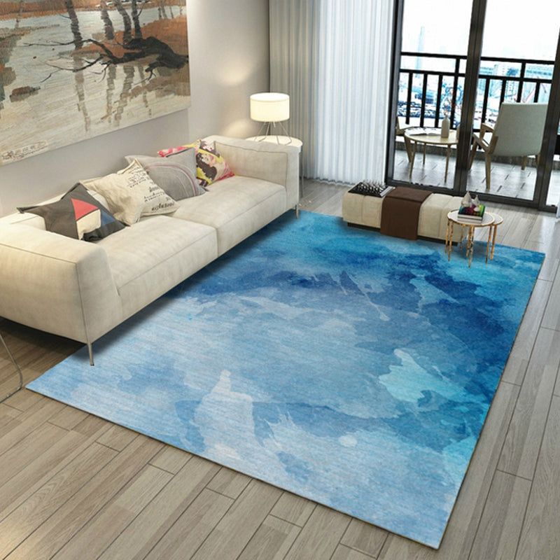 Nordic Home Decor Rug Multi Colored Abstract Pattern Area Rug Synthetics Non-Slip Backing Pet Friendly Carpet Ocean Blue Clearhalo 'Area Rug' 'Modern' 'Rugs' Rug' 2300353