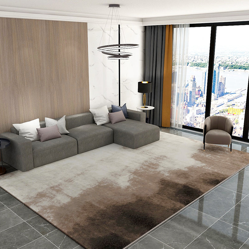 Novelty Decoration Rug Multi Colored Abstract Printed Indoor Rug Pet Polyster Friendly Easy Care Washable Area Carpet Brown Clearhalo 'Area Rug' 'Modern' 'Rugs' Rug' 2300407