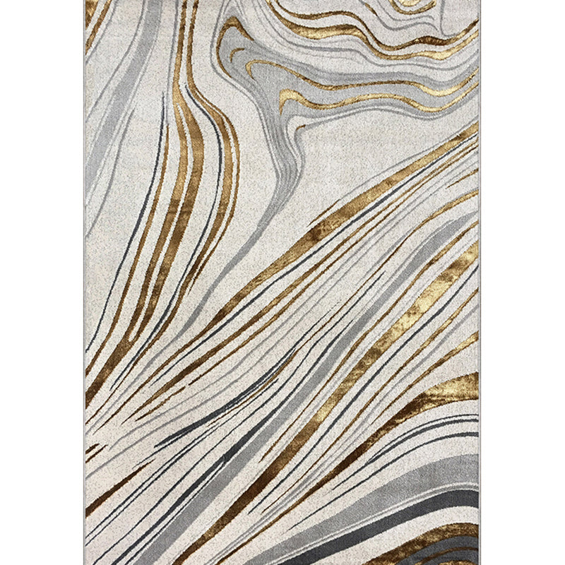 Multi Colored Funky Rug Polyster Abstract Pattern Indoor Rug Non-Slip Pet Friendly Easy Care Carpet for Bedroom Cream Gray Clearhalo 'Area Rug' 'Modern' 'Rugs' Rug' 2300412