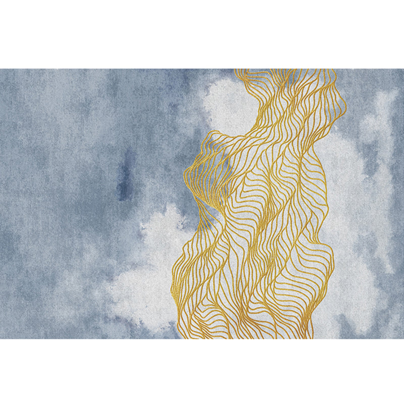 Modern Decoration Rug Multi Colored Abstract Patterned Indoor Rug Synthetics Anti-Slip Pet Friendly Carpet Gray-Gold Clearhalo 'Area Rug' 'Modern' 'Rugs' Rug' 2300425