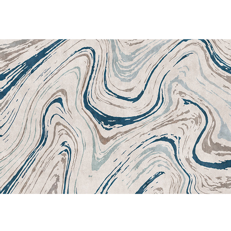 Modern Decoration Rug Multi Colored Abstract Patterned Indoor Rug Synthetics Anti-Slip Pet Friendly Carpet Light Blue-White Clearhalo 'Area Rug' 'Modern' 'Rugs' Rug' 2300433