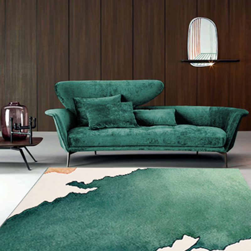 Nordic Living Room Rug Multi Colored Color Blocked Area Carpet Polyster Non-Slip Backing Easy Care Indoor Rug Light Green Clearhalo 'Area Rug' 'Modern' 'Rugs' Rug' 2300444