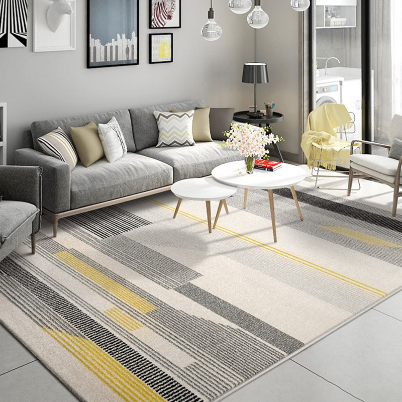 Modern Living Room Rug Multi Colored Geometric Indoor Polyster Non-Slip Backing Easy Care Carpet Clearhalo 'Area Rug' 'Modern' 'Rugs' Rug' 2300446