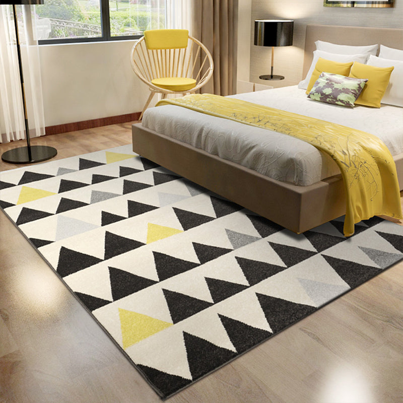 Modern Living Room Rug Multi Colored Geometric Indoor Polyster Non-Slip Backing Easy Care Carpet Clearhalo 'Area Rug' 'Modern' 'Rugs' Rug' 2300451