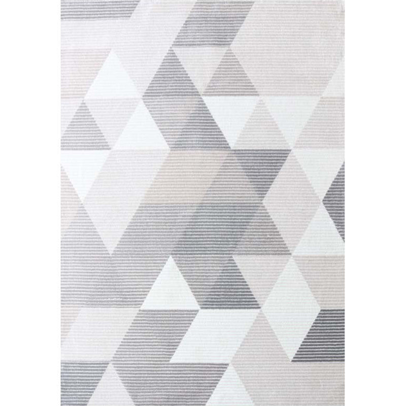 Modern Living Room Rug Multi Color Geometric Printed Indoor Rug Synthetics Non-Slip Backing Pet Friendly Area Carpet Gray-White Clearhalo 'Area Rug' 'Modern' 'Rugs' Rug' 2300512