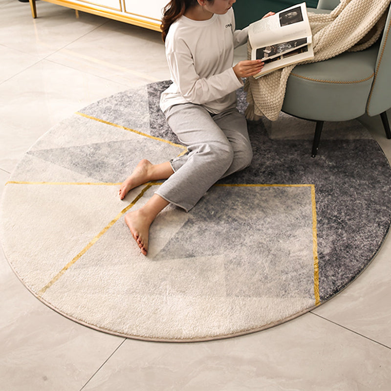 Simple Bedroom Rug Multi Colored Geometric Print Area Rug Synthetics Anti-Slip Backing Easy Care Washable Carpet Clearhalo 'Area Rug' 'Modern' 'Rugs' Rug' 2300598