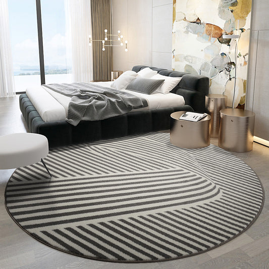 Mutli Colored Relaxing Rug Polypropylene Stripe Pattern Area Rug Anti-Slip Backing Pet Friendly Area Carpet for Parlor Cream Gray Clearhalo 'Area Rug' 'Modern' 'Rugs' Rug' 2300607