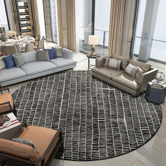 Mutli Colored Relaxing Rug Polypropylene Stripe Pattern Area Rug Anti-Slip Backing Pet Friendly Area Carpet for Parlor Dark Gray Clearhalo 'Area Rug' 'Modern' 'Rugs' Rug' 2300608