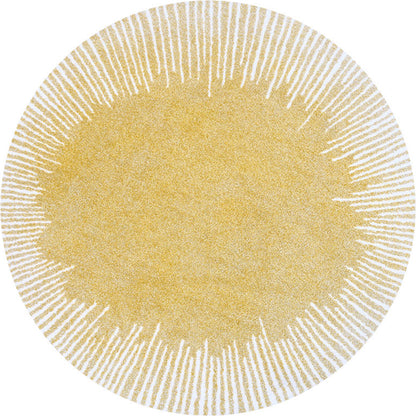 Yellow Contemporary Rug Polypropylene Abstract Printed Area Rug Anti-Slip Backing Washable Area Carpet for Bedroom Yellow Clearhalo 'Area Rug' 'Modern' 'Rugs' Rug' 2300611