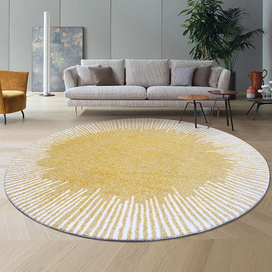 Yellow Contemporary Rug Polypropylene Abstract Printed Area Rug Anti-Slip Backing Washable Area Carpet for Bedroom Clearhalo 'Area Rug' 'Modern' 'Rugs' Rug' 2300612