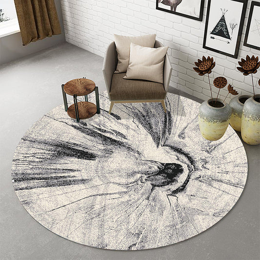 Natural Living Room Rug Multi-Colored Abstract Print Indoor Rug Cotton Blend Easy Care Washable Carpet Black-Gray Clearhalo 'Area Rug' 'Modern' 'Rugs' Rug' 2300617