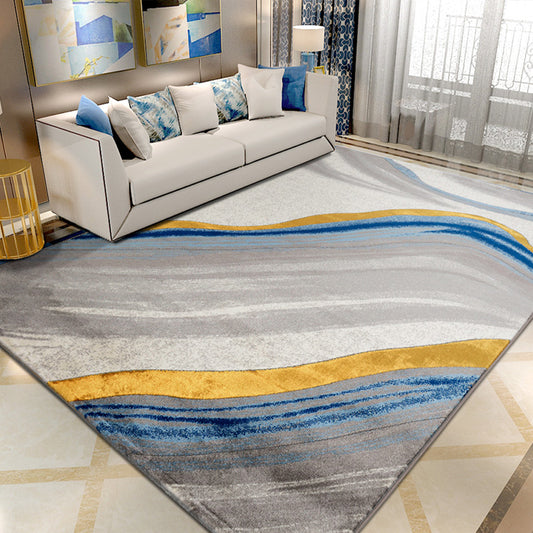 Nordic Bedroom Rug Multi Colored Abstract Pattern Area Carpet Polypropylene Easy Care Washable Rug Clearhalo 'Area Rug' 'Modern' 'Rugs' Rug' 2300641