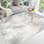 Modern Living Room Rug Multi Colored Abstact Print Indoor Rug Cotton Blend Easy Care Pet Friendly Area Carpet Silver Gray Clearhalo 'Area Rug' 'Modern' 'Rugs' Rug' 2300656