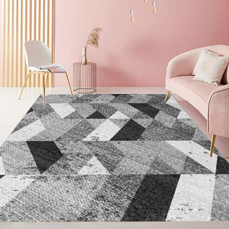 Fancy Color Block Rug Multicolor Cotton Blend Indoor Rug Easy Care Stain-Resistant Washable Area Carpet for Decor Clearhalo 'Area Rug' 'Modern' 'Rugs' Rug' 2300664