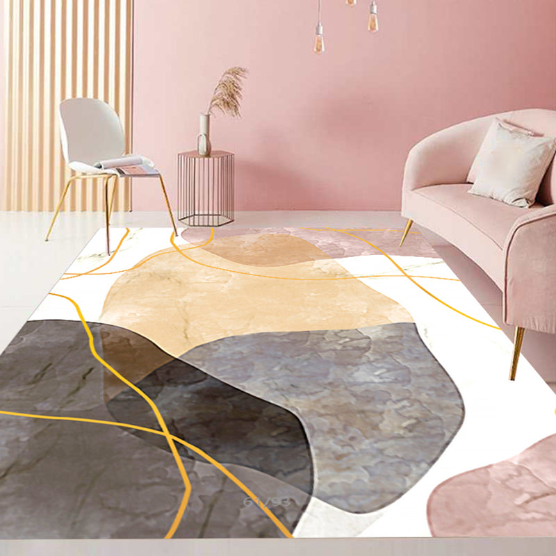 Fancy Color Block Rug Multicolor Cotton Blend Indoor Rug Easy Care Stain-Resistant Washable Area Carpet for Decor Clearhalo 'Area Rug' 'Modern' 'Rugs' Rug' 2300666