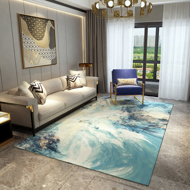 Formal Abstract Printed Rug Multi Colored Cotton Blend Indoor Rug Easy Care Washable Area Carpet for Decoration Clearhalo 'Area Rug' 'Modern' 'Rugs' Rug' 2300681