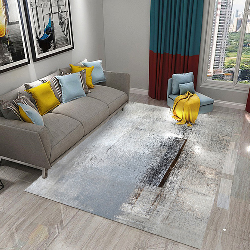 Formal Abstract Printed Rug Multi Colored Cotton Blend Indoor Rug Easy Care Washable Area Carpet for Decoration Grey Clearhalo 'Area Rug' 'Modern' 'Rugs' Rug' 2300687