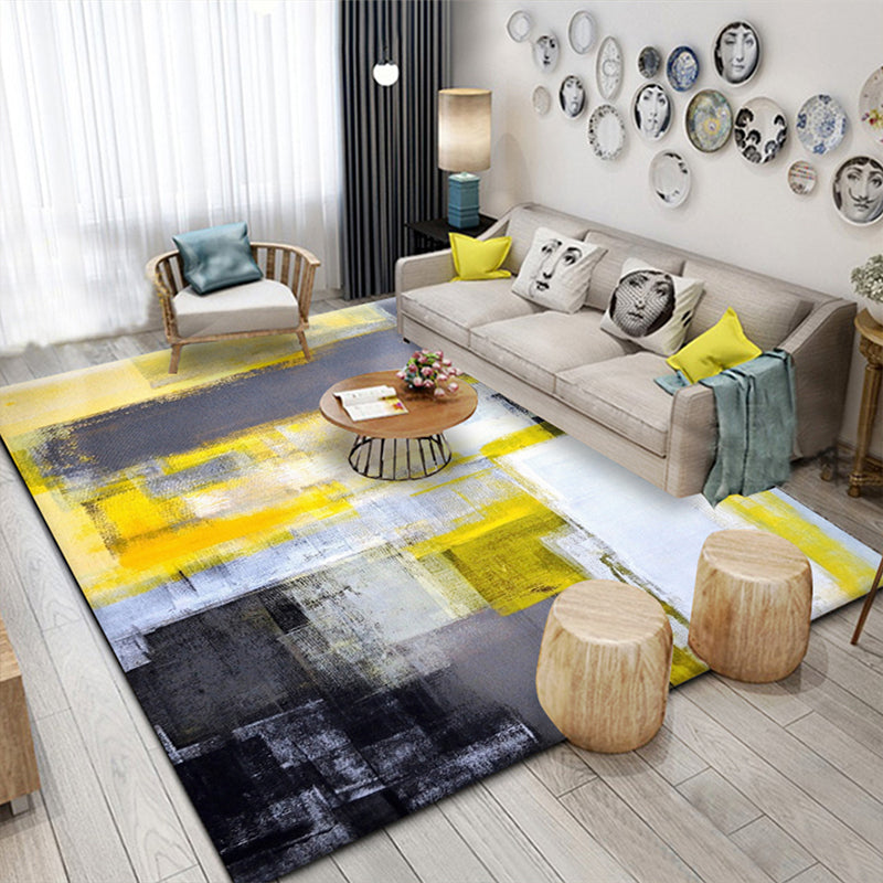 Formal Abstract Printed Rug Multi Colored Cotton Blend Indoor Rug Easy Care Washable Area Carpet for Decoration Clearhalo 'Area Rug' 'Modern' 'Rugs' Rug' 2300688