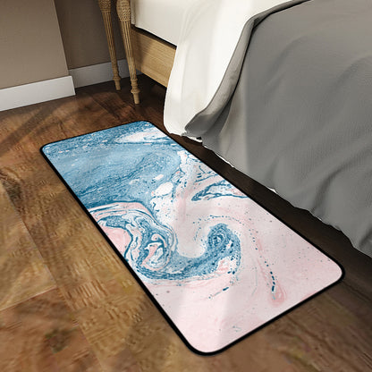 Multi-Colored Modern Rug Polyster Abstract Printed Indoor Rug Non-Slip Backing Pet Friendly Carpet for Bedroom Blue Clearhalo 'Area Rug' 'Modern' 'Rugs' Rug' 2300707