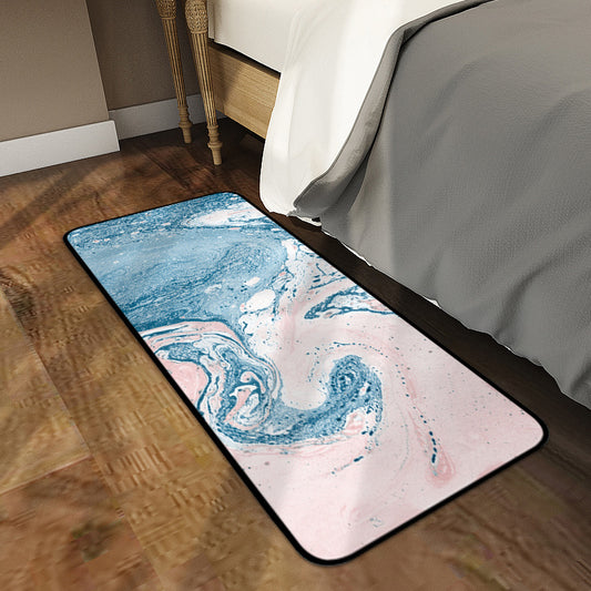 Multi-Colored Modern Rug Polyster Abstract Printed Indoor Rug Non-Slip Backing Pet Friendly Carpet for Bedroom Blue Clearhalo 'Area Rug' 'Modern' 'Rugs' Rug' 2300707