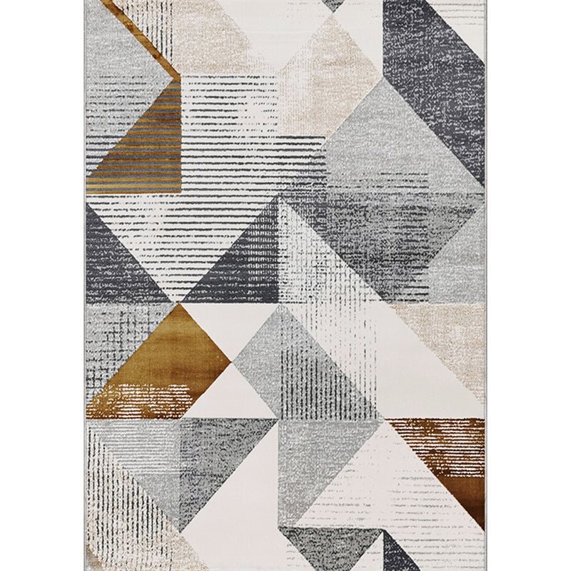Multi Colored Calming Rug Polypropylene Abstract Pattern Indoor Rug Easy Care Stain-Resistant Carpet for Living Room Dark Gray-White Clearhalo 'Area Rug' 'Modern' 'Rugs' Rug' 2300723