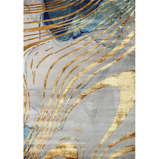 Multi Colored Calming Rug Polypropylene Abstract Pattern Indoor Rug Easy Care Stain-Resistant Carpet for Living Room Yellow-Gray Clearhalo 'Area Rug' 'Modern' 'Rugs' Rug' 2300731