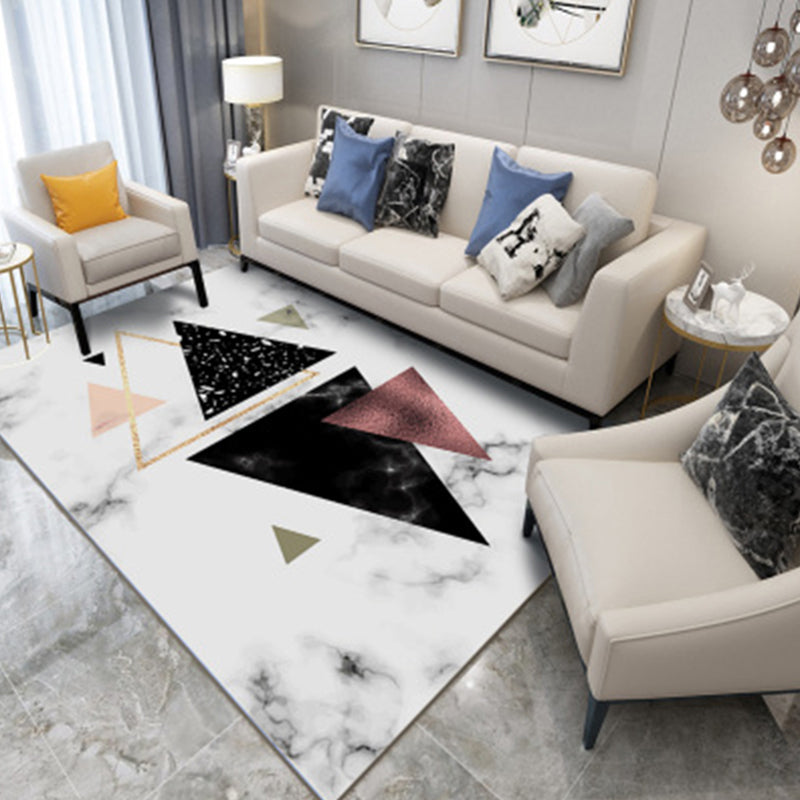 Multicolored Geometric Rug Cotton Blend Contemporary Indoor Rug Easy Care Pet Friendly Carpet for Decoration Clearhalo &#39;Area Rug&#39; &#39;Modern&#39; &#39;Rugs&#39; Rug&#39; 2300743