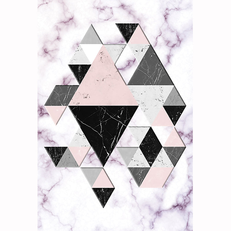 Multicolored Geometric Rug Cotton Blend Contemporary Indoor Rug Easy Care Pet Friendly Carpet for Decoration Black Clearhalo &#39;Area Rug&#39; &#39;Modern&#39; &#39;Rugs&#39; Rug&#39; 2300749