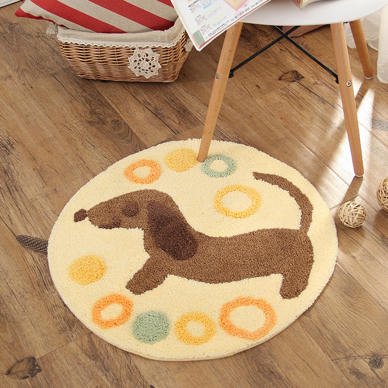 Calming Bedroom Rug Multi Colored Cartoon Printed Area Carpet Polypropylene Easy Care Machine Washable Indoor Rug Yellow Clearhalo 'Area Rug' 'Rug' 2300783