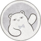 Nordic Cartoon Printed Rug Multi Colored Synthetics Area Carpet Non-Slip Backing Pet Friendly Indoor Rug for Childrens Light Gray-White Clearhalo 'Area Rug' 'Rug' 2300792
