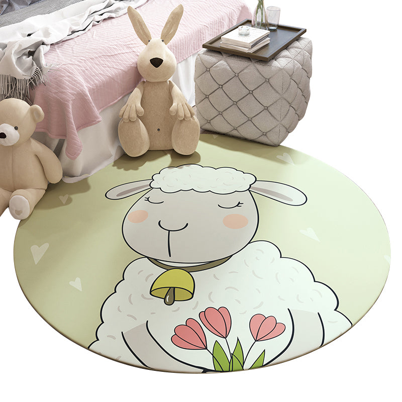 Cute Kids Room Rug Multi Colored Cartoon Printed Indoor Rug ...