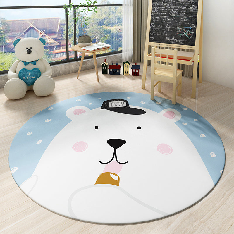 Cartoon Shool Rug Cute Kids Room Rug Multi Colored Cartoon Printed Indoor Rug ...