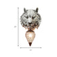 Tiger Corridor Wall Light Fixture Rustic Resin 1 Light Grey Sconce Lamp with Teardrop Crystal Shade Clearhalo 'Wall Lamps & Sconces' 'Wall Lights' Lighting' 230084