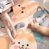 Relaxing Kids Room Rug Multi Colored Cartoon Print Indoor Rug Lamb Wool Non-Slip Backing Pet Friendly Area Carpet Clearhalo 'Area Rug' 'Rug' 2300840