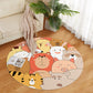 Cute Childrens Room Rug Multi Colored Cartoon Pattern Indoor Rug PVC Stain-Resistant Machine Washable Carpet Yellow-Red Clearhalo 'Area Rug' 'Rug' 2300854