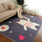 Minimalist Childrens Rug Multi Colored Cartoon Animal Indoor Rug Polypropylene Non-Slip Backing Easy Care Carpet Dark Gray Clearhalo 'Area Rug' 'Rug' 2300863