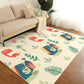 Minimalist Childrens Rug Multi Colored Cartoon Animal Indoor Rug Polypropylene Non-Slip Backing Easy Care Carpet Green Clearhalo 'Area Rug' 'Rug' 2300866