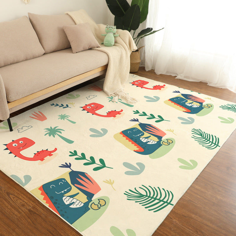 Minimalist Childrens Rug Multi Colored Cartoon Animal Indoor Rug Polypropylene Non-Slip Backing Easy Care Carpet Green Clearhalo 'Area Rug' 'Rug' 2300866